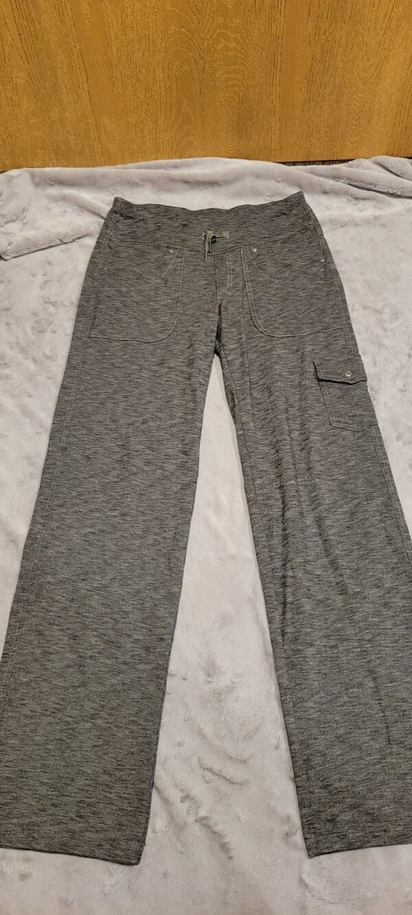 KUHL Mova Pants Womens 6 REG Gray Heathered Straight Leg Cargo Hiking Activewear